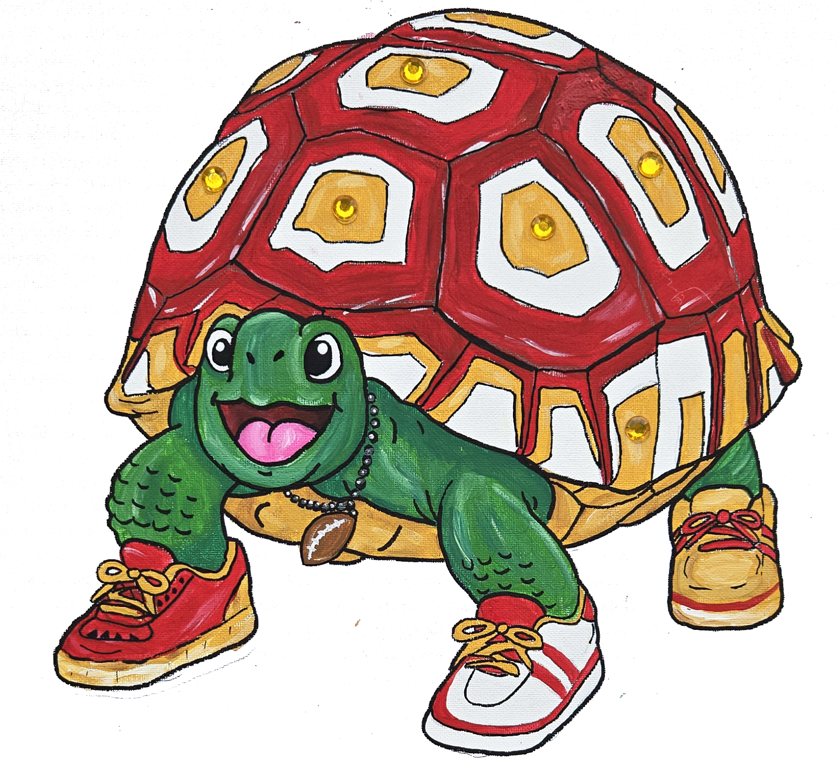 Travis the Turtortoise moves through life at his own very relaxed pace. Frequently a little confused and almost always hungry, Travis may not know exactly what’s happening - but he’s happy to be there.