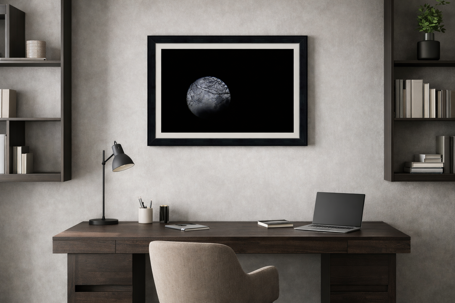 Moon Tree Silhouette