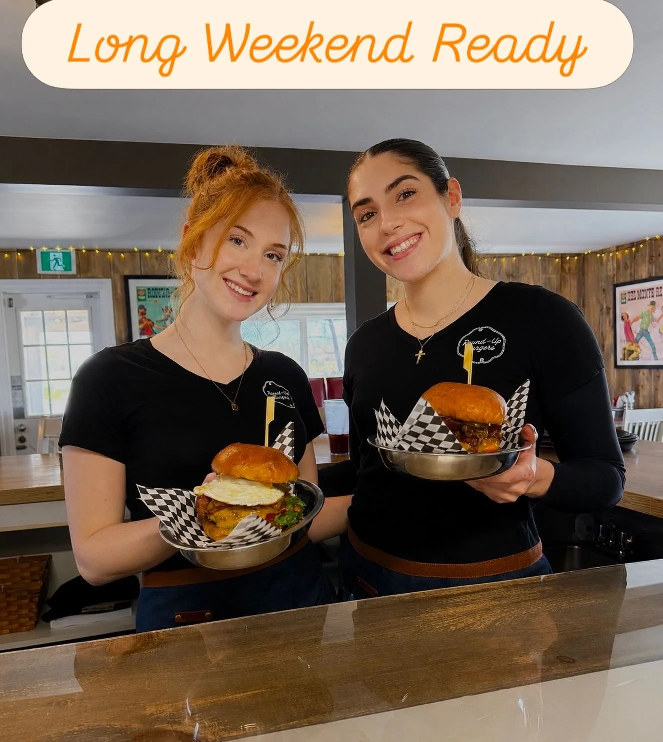 Long Weekend Forecast&hellip;..Calling for Burgers on the Patio Weather🍔🍔 🌞🌞Open Friday and Saturday 11.30-7.30pm. See you at The Roundup 🤠🤠 #burger #burgerlover #burgertime #kawarthas #oakwood