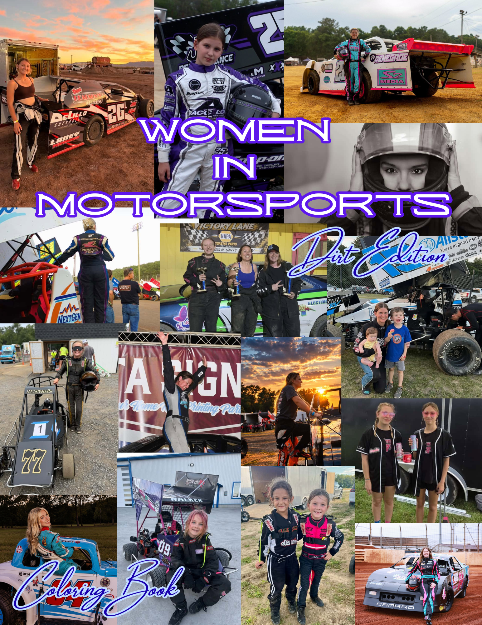 PRESALE: Women in Motorsports 2026 Coloring Book | Dirt Edition
