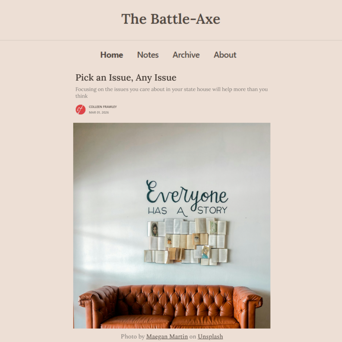 The Battle-Axe newsletter