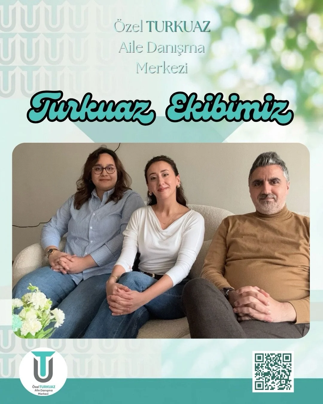 Bizi Tanıyın!

Uzman kadromuzla hizmetinizdeyiz 💐

📍 Bireysel, Aile, &Ccedil;ocuk &amp; Ergen ve Kurumsal Danışmanlık
📞 Bilgi ve Randevu: 0552 086 06 23 / 0533 926 52 06
🌐 www.turkuazailedanisma.com
