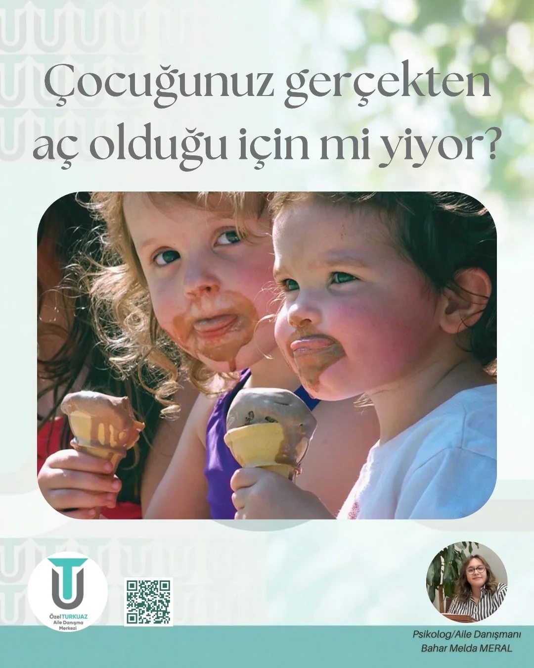 Her davranışın altında bir ihtiya&ccedil; olabilir. 🌱

&Ccedil;ocukların duygularını tanıması ve sağlıklı baş etme yolları geliştirmesi i&ccedil;in profesyonel destek s&uuml;rece rehberlik eder.

📍 Bireysel, Aile, &Ccedil;ocuk &amp; Ergen Danışmanl
