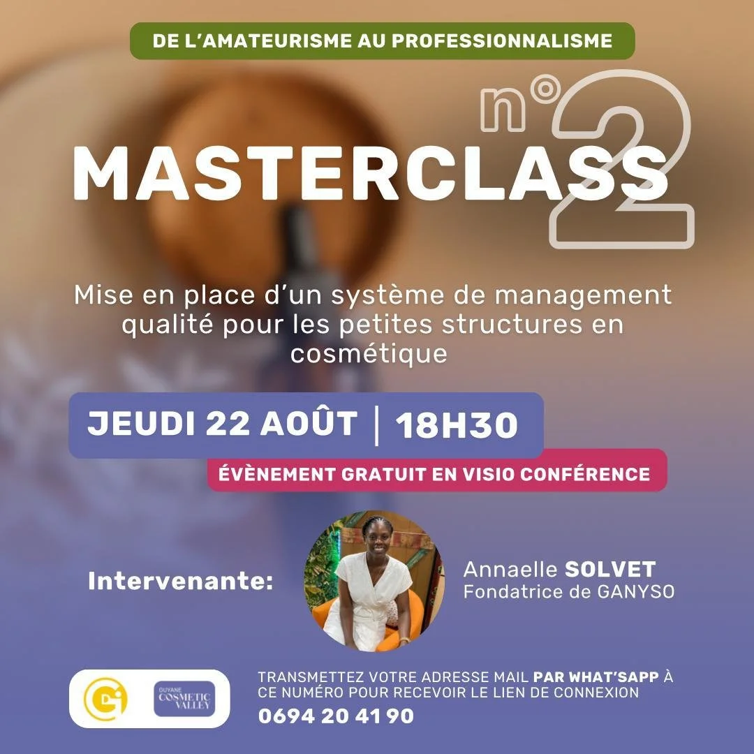MasterClass avec Guyane Cosmetic Valley