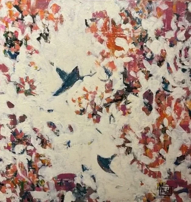 Avian Joy Ride, 24 x 24 in