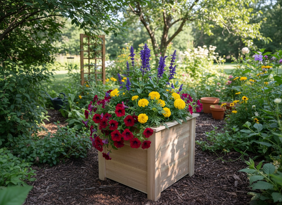 Square Cedar Planter