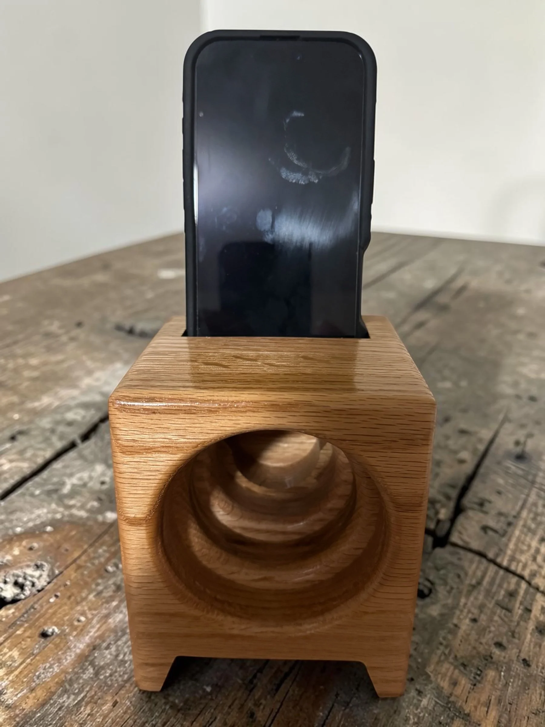 Solid Oak Phone Amplifier