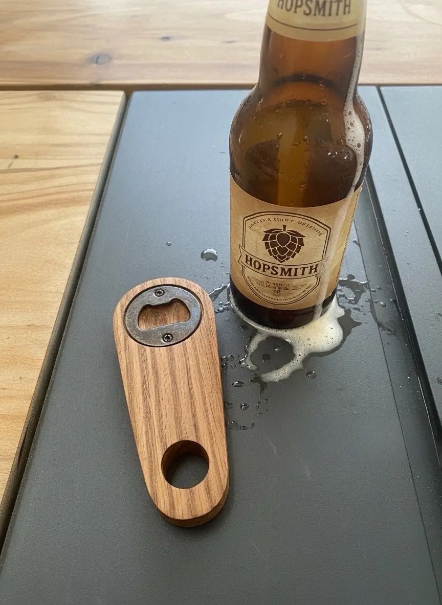 Oak Bottle Opener