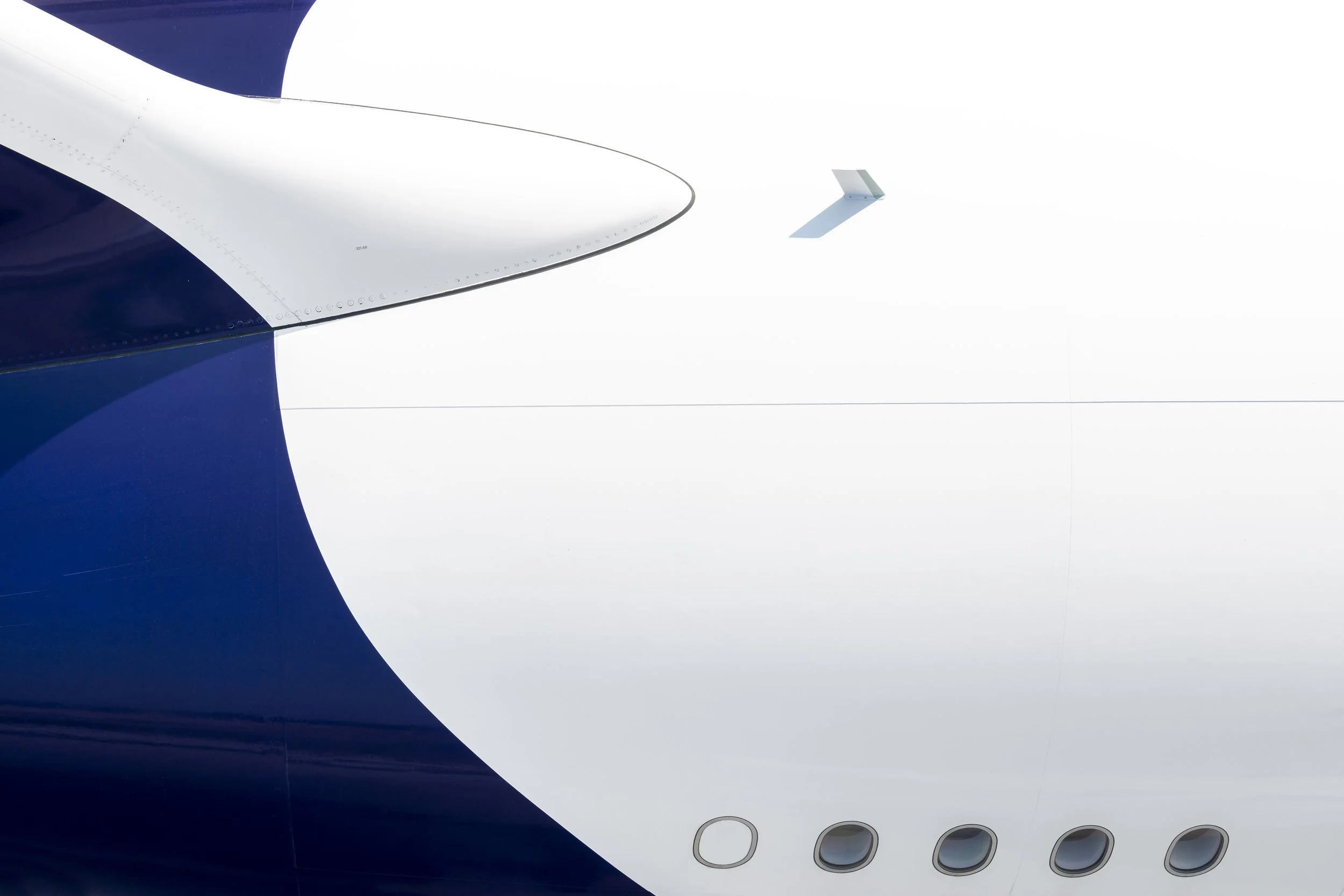 LH Lufthansa new livery a380 leading edge from above symmetry.jpg