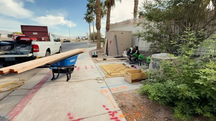 We&rsquo;re gonna pour back this slab and wet-set some bollards to make it harder for you guys to smash into them with your cars.