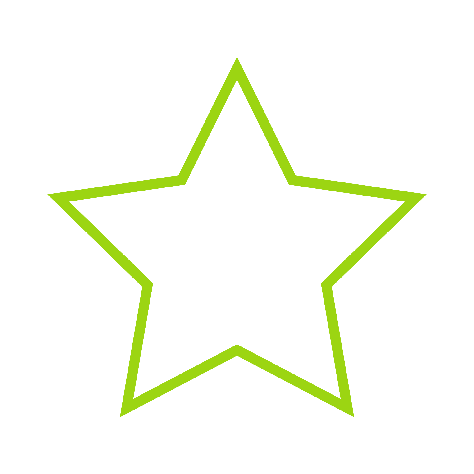 3D green wireframe star floating above a black background