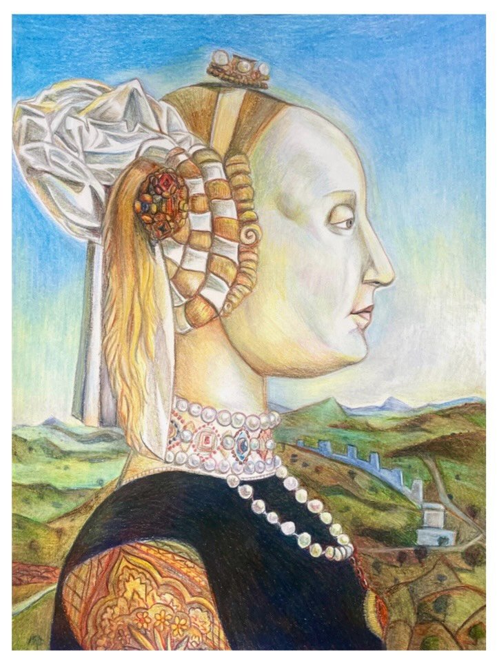 Mort ou vif❓(partie 2)

D&rsquo;apr&egrave;s &laquo;&nbsp;Le triomphe de la chastet&eacute;&nbsp;&raquo; de Piero Della Francesca 
🪞
Crayons de couleur sur papier bristol
21x29,7cm
Janv 26