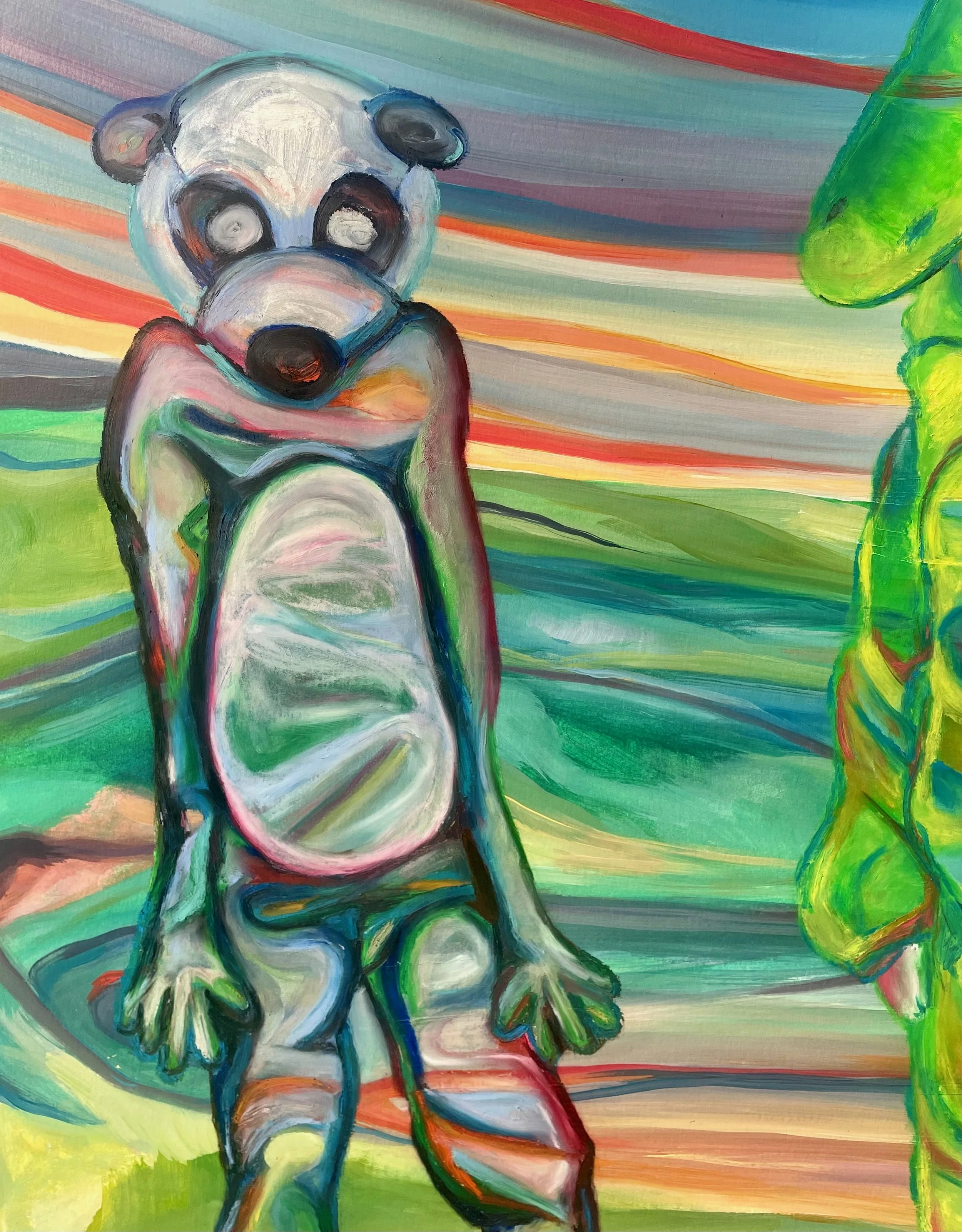 détail de la peinture "Golden Juju".