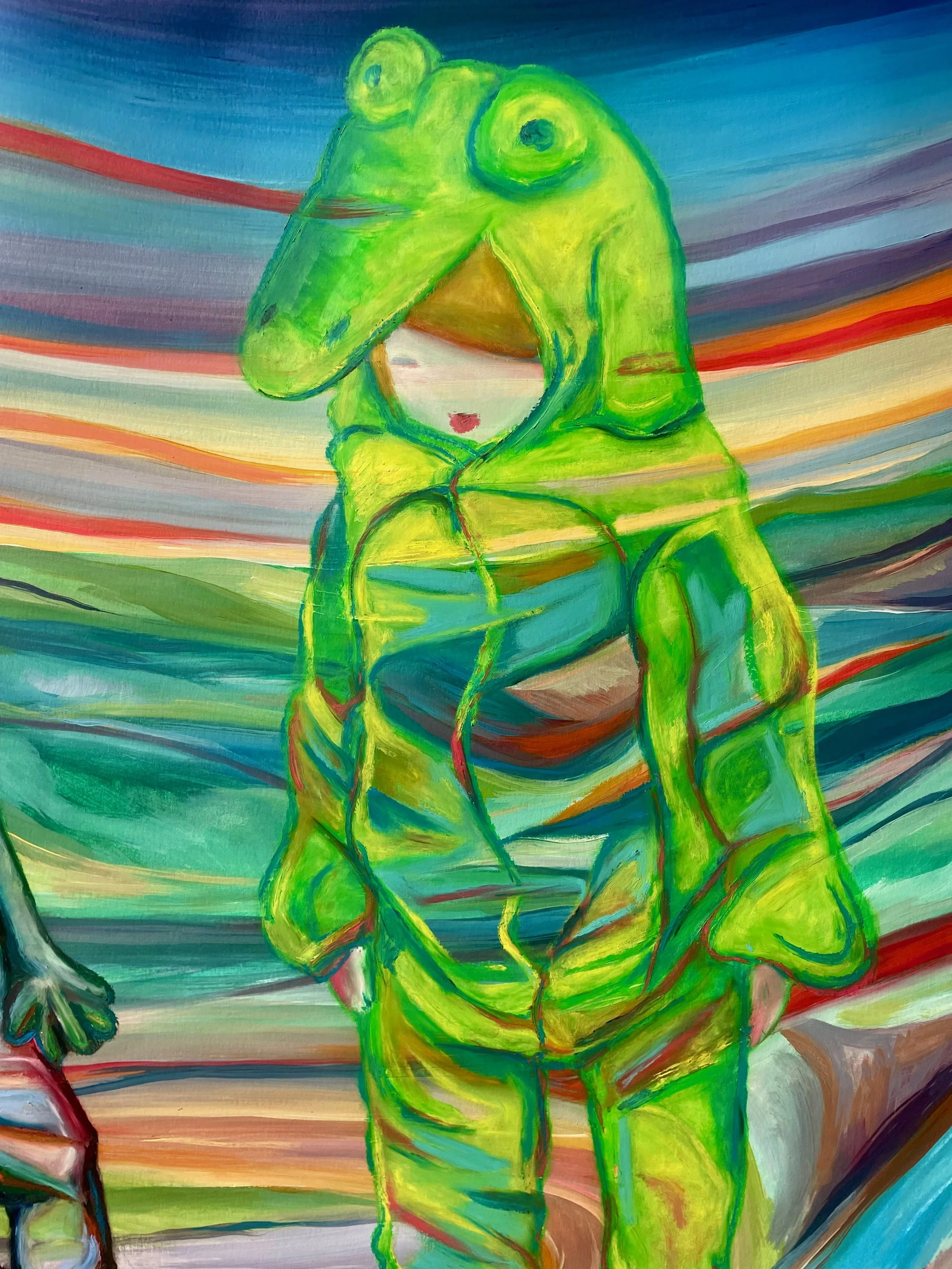 Détail de la peinture "Golden Juju".