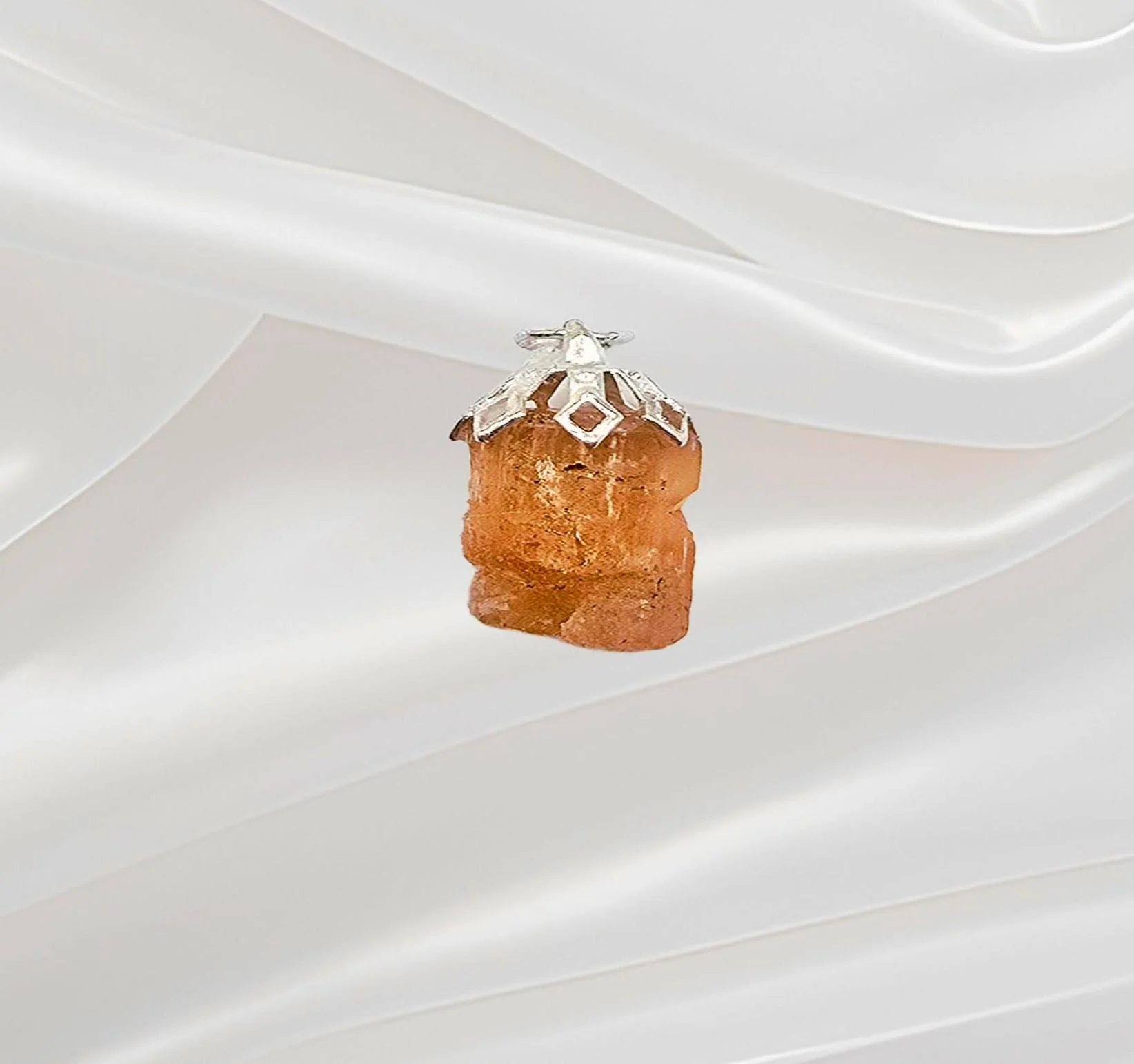 Pendentif Argent Topaze Impériale 1.78 grammes ( Pièce unique )
