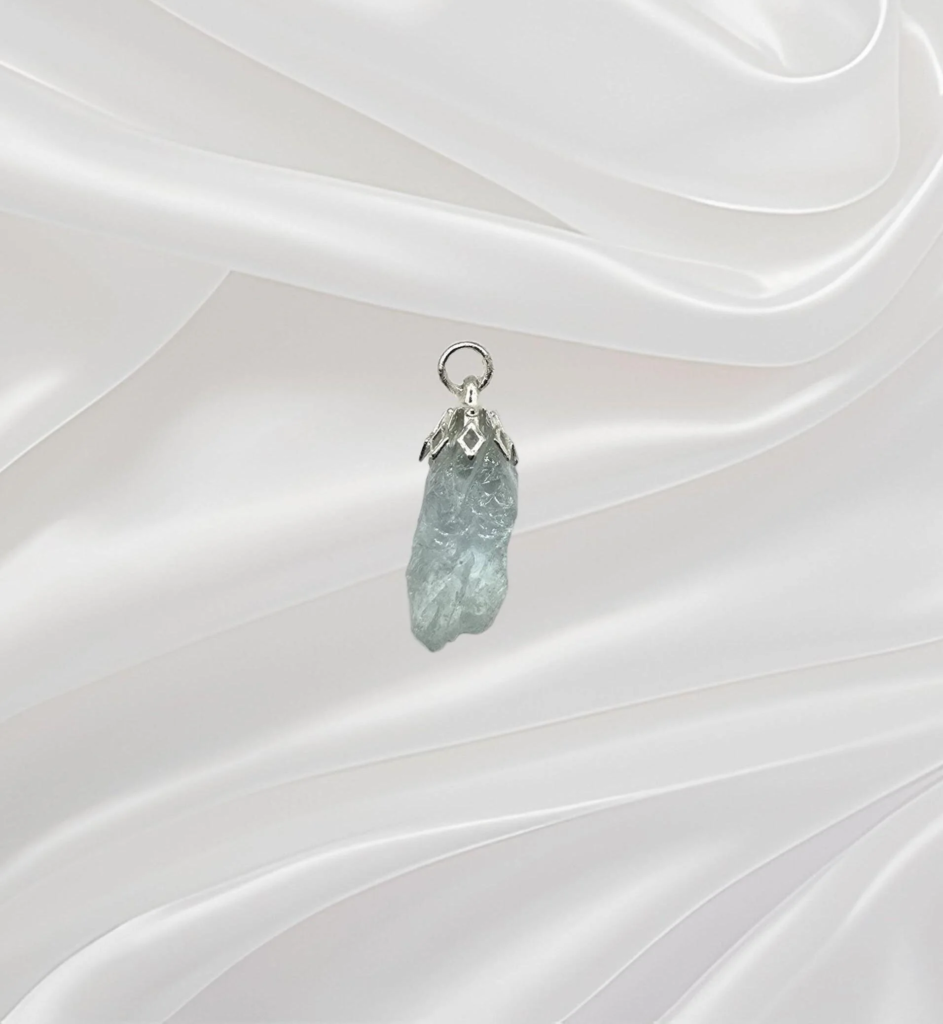 Pendentif Argent Aigue Marine 1.88 grammes ( Pièce unique )
