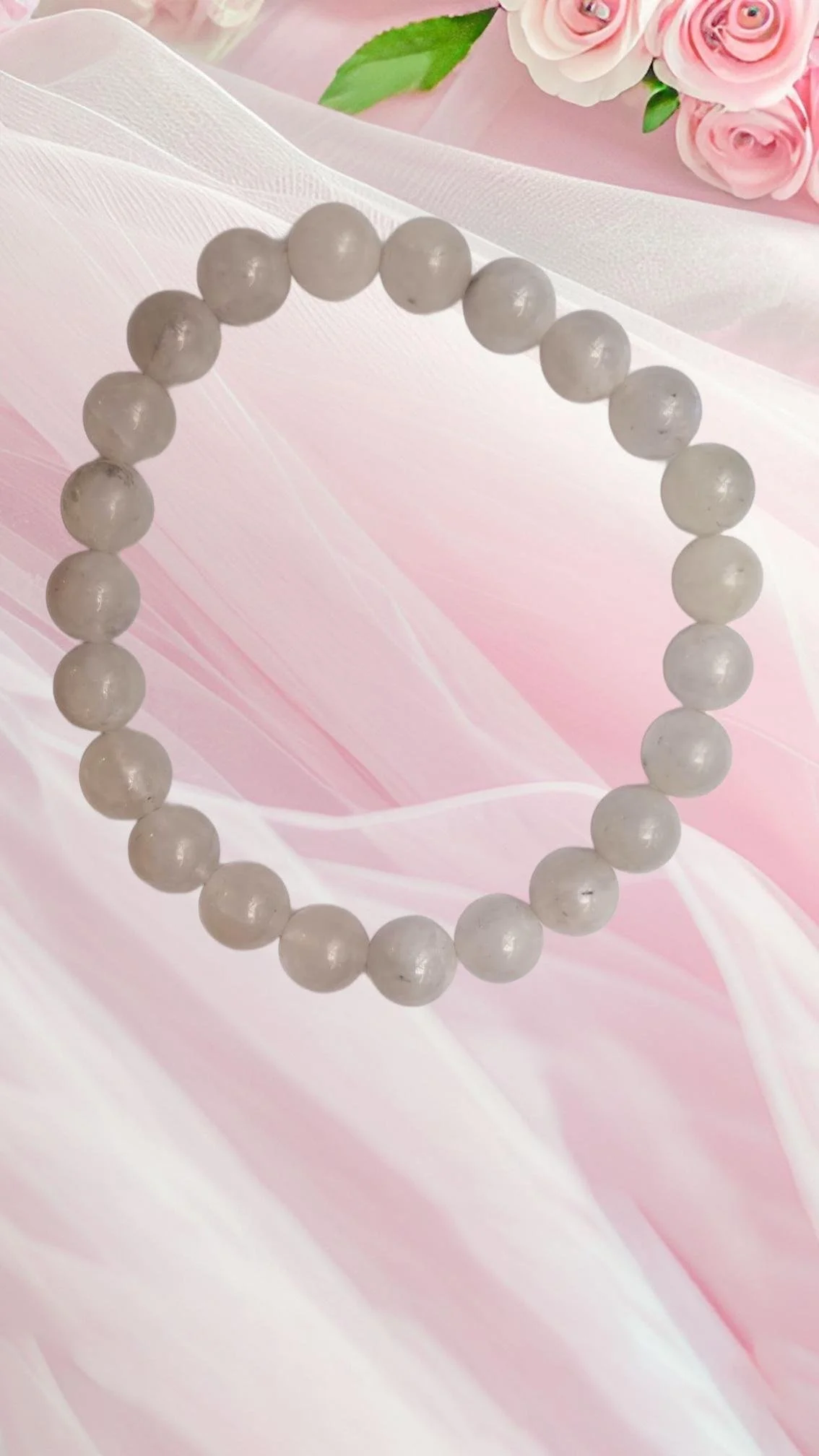 Bracelet extensible en pierres Pierre de Lune