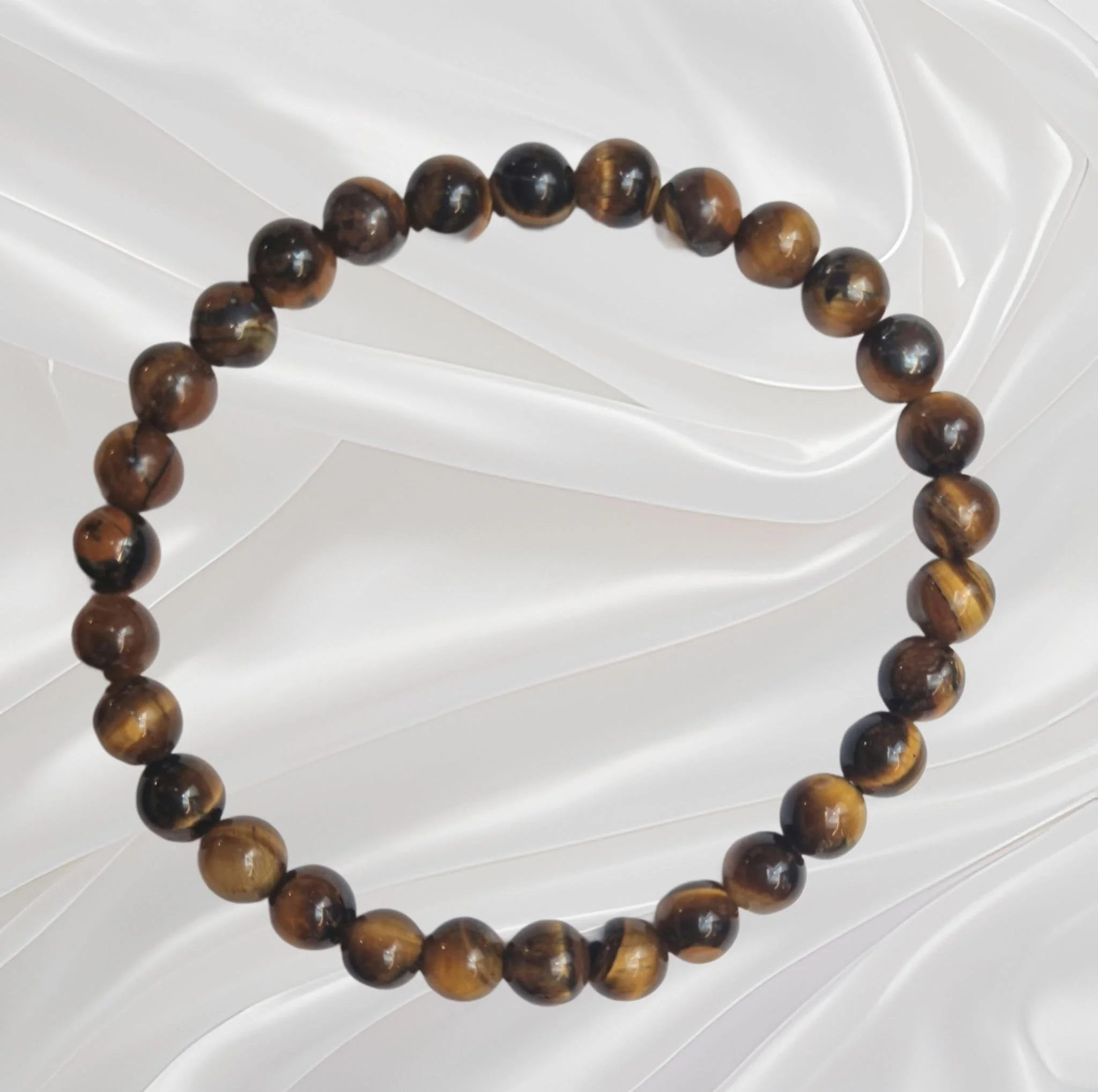 Bracelet extensible en pierres oeil de tigre