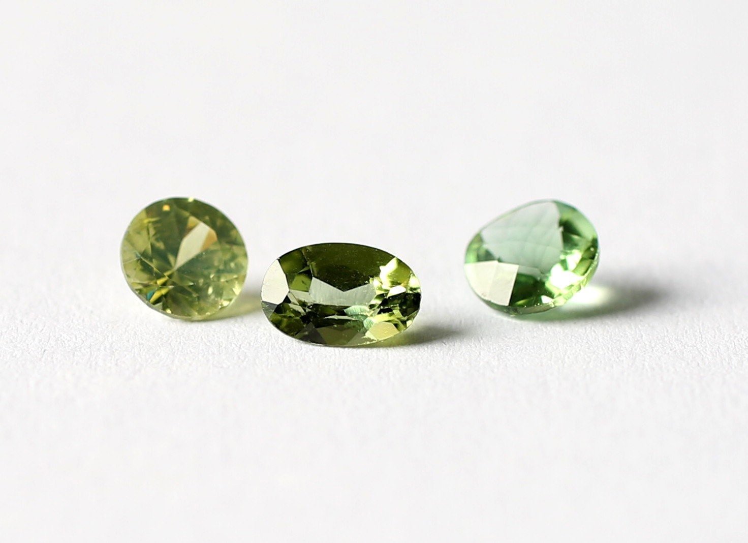 Set of Green Garnet Demantoid 1.62 carat