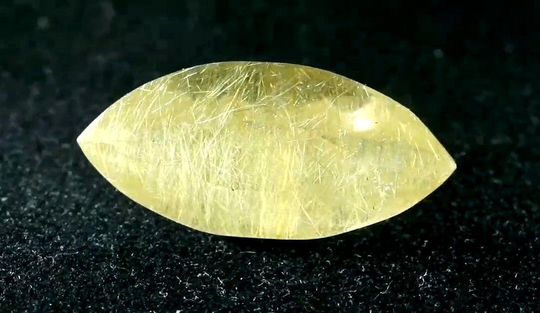 Rutilated quartz 21.62 carats Certified Gem (Gemological Certificate)
