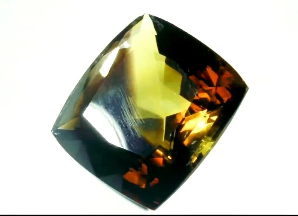 Morion Smoky Quartz Bicolor 57.16 carats Certified Gem (Gemological Certificate)
