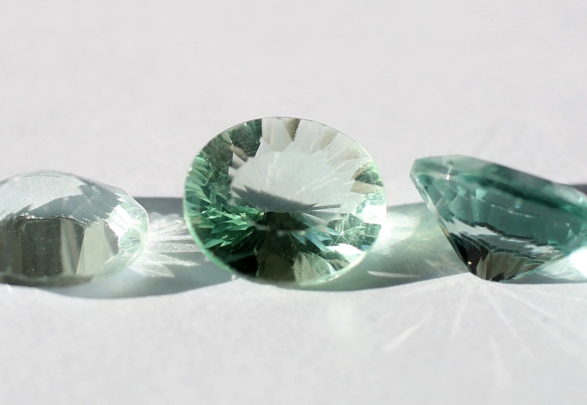 Fluorite Concave Cut  5.00 carats