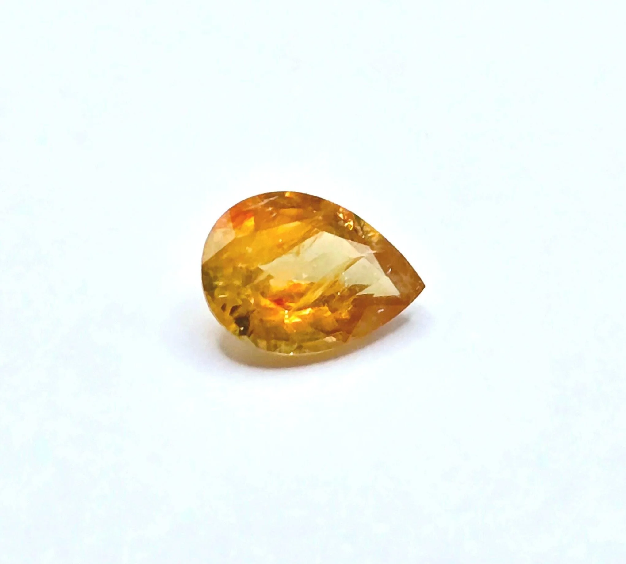 Natural Vivid Orange Yellow Sapphire  0.96 carat No Heated