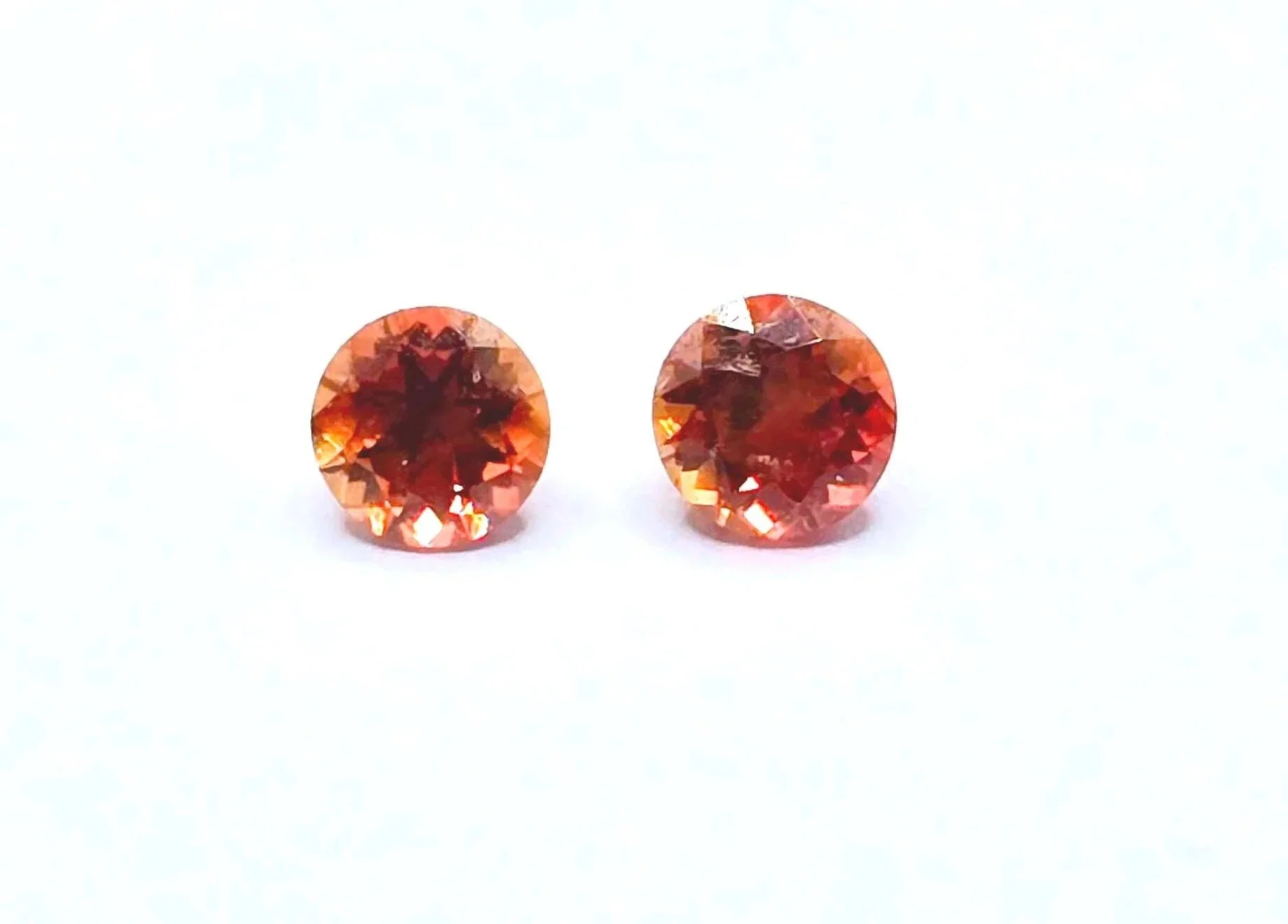 Natural Padparadscha Sapphire PAIR 0.74 carat No Heated