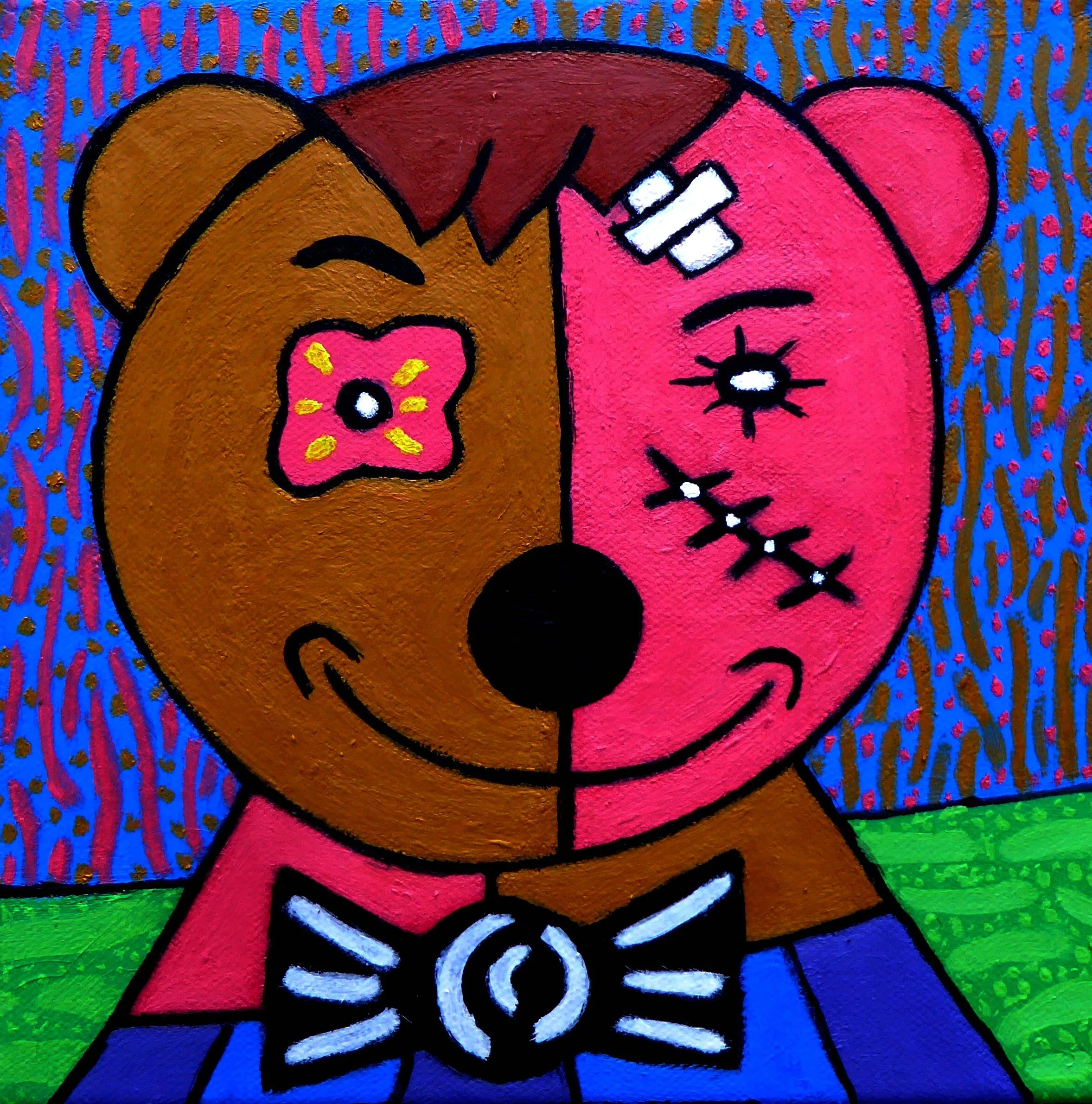Bipolar bear (20cm x 20cm)