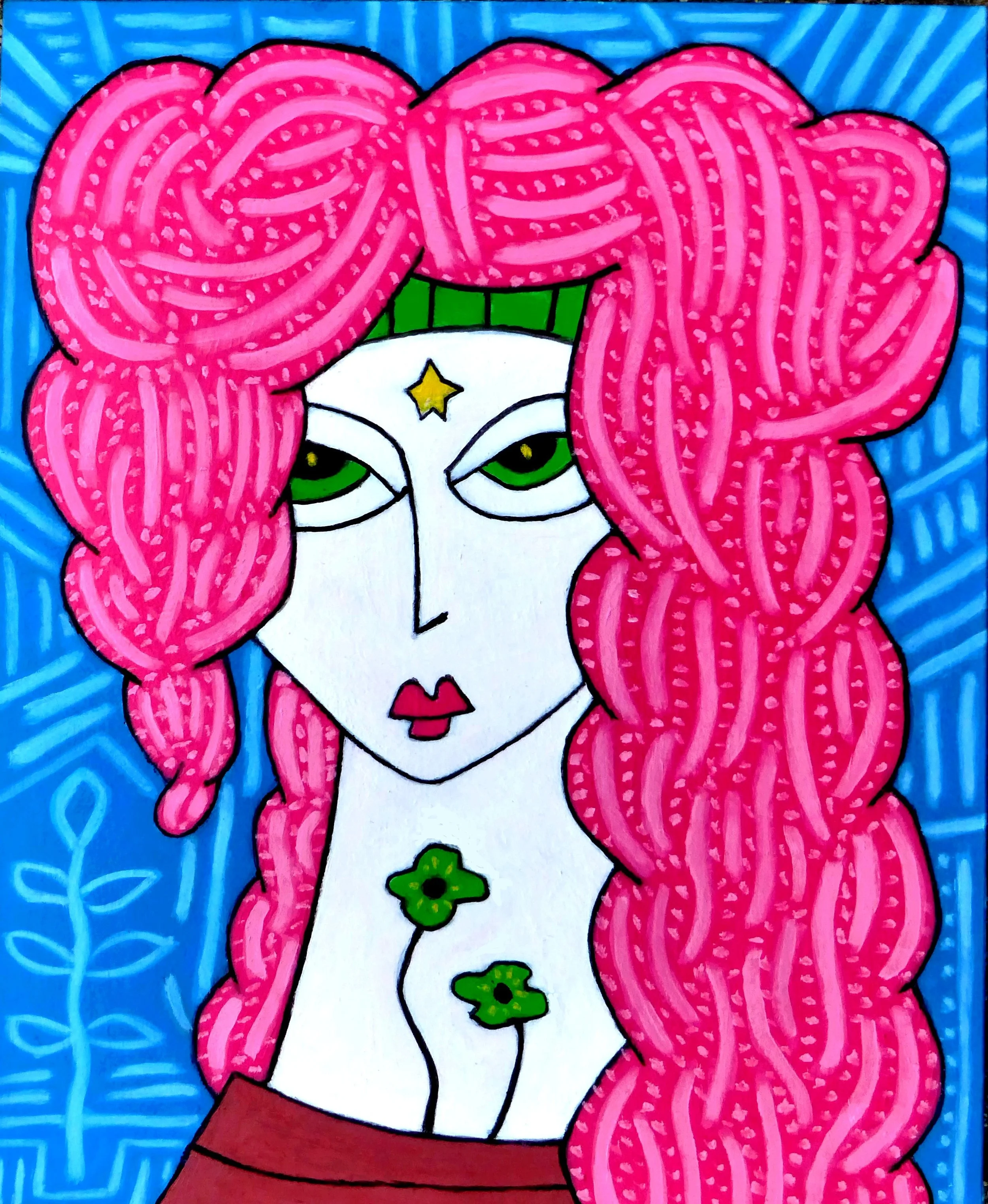 Nina pense que la jeunesse est précieuse (50cm x 61cm)