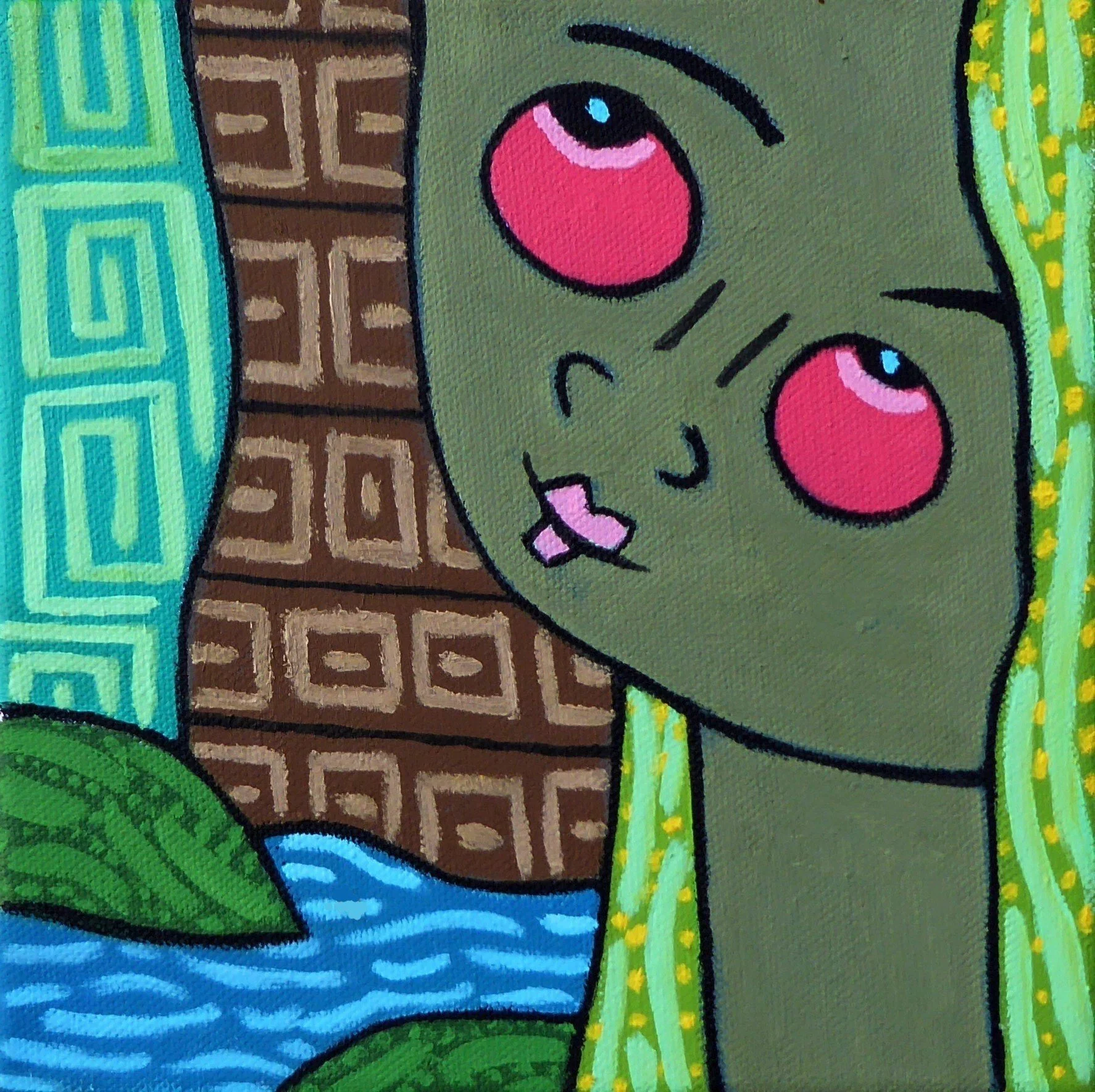 Virginie, et l'horizon (20cm x 20cm)