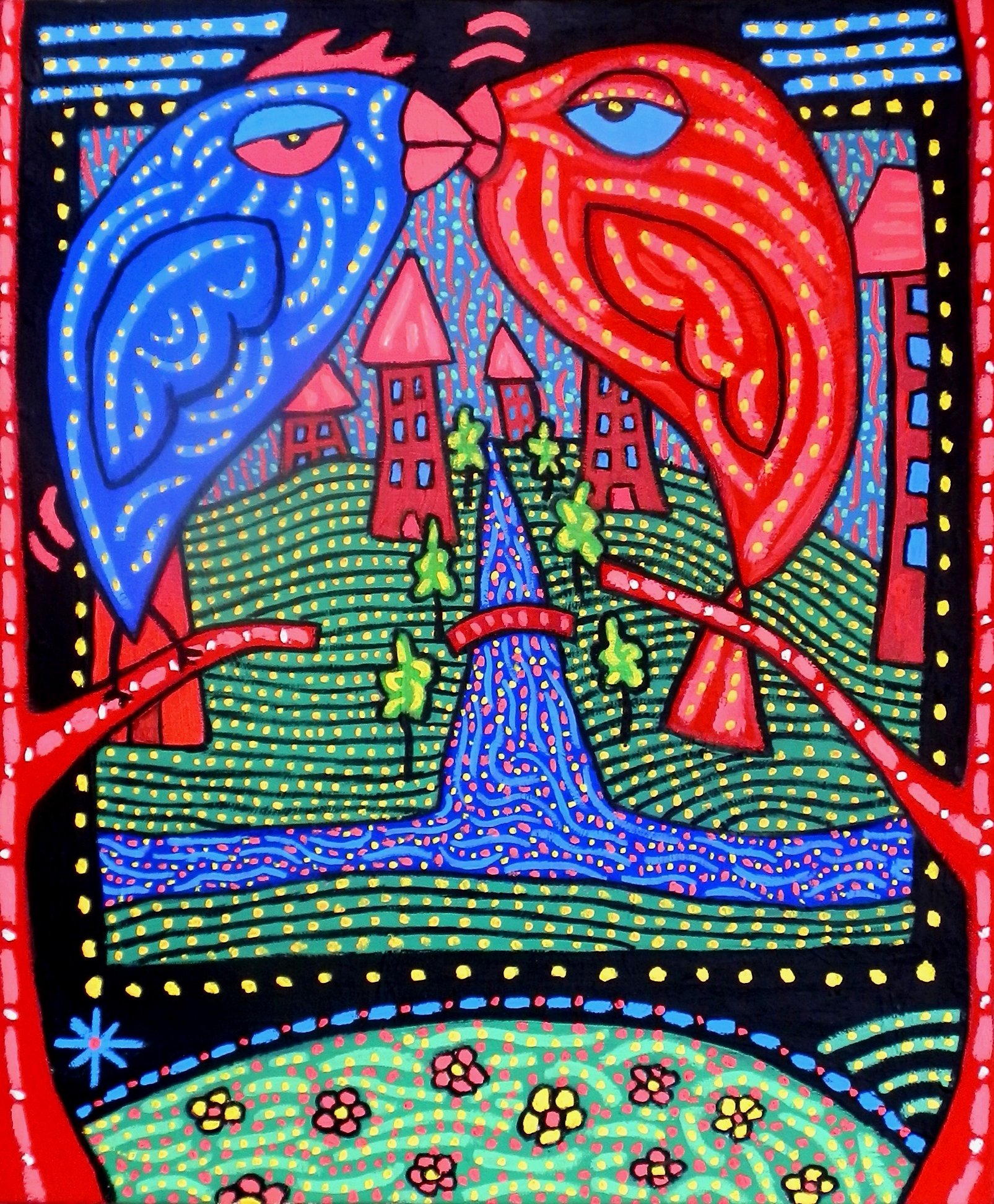 Inséparables  (54cm x 65cm)