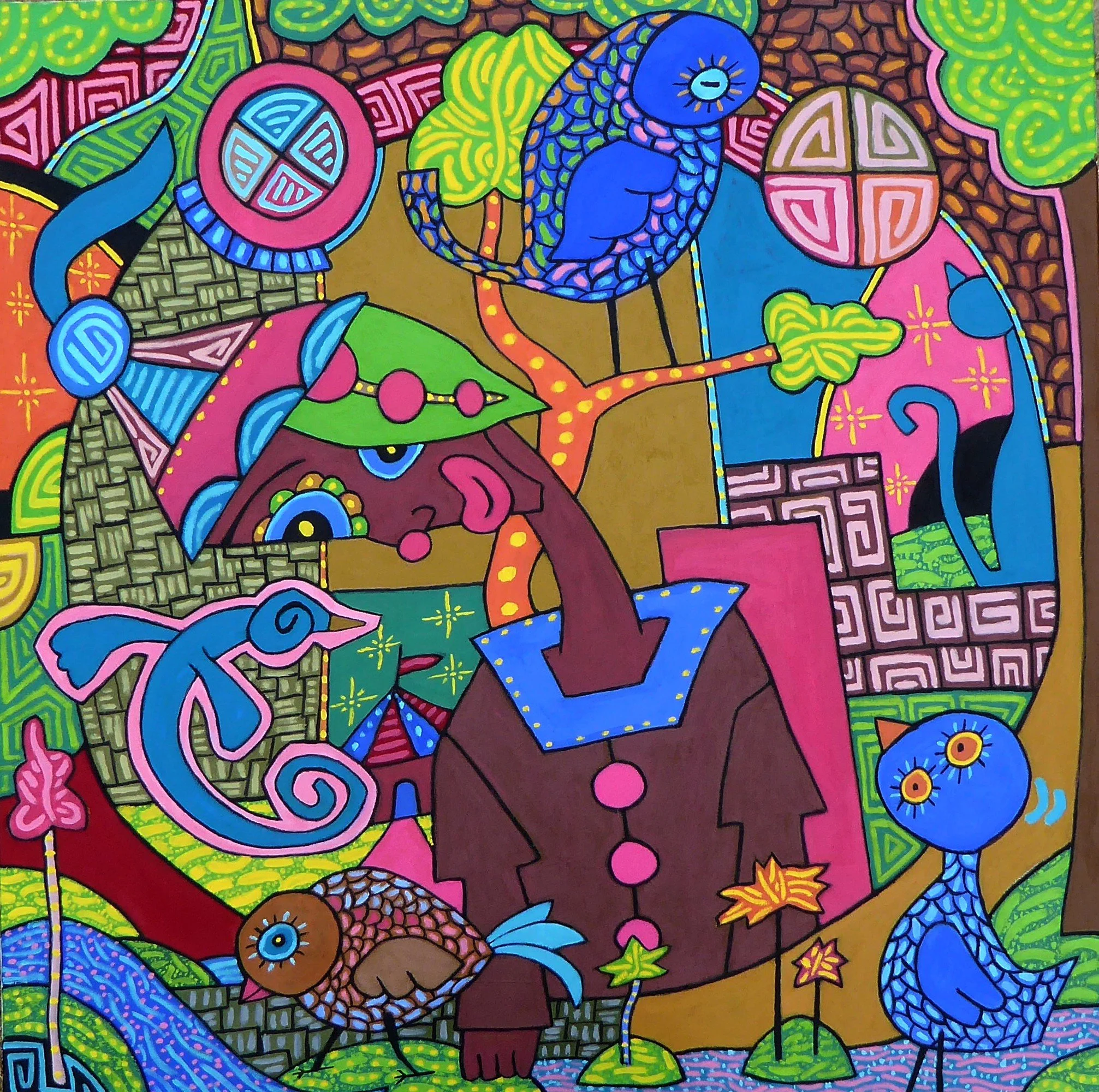 Dans ma bulle  (80cmx 80cm)