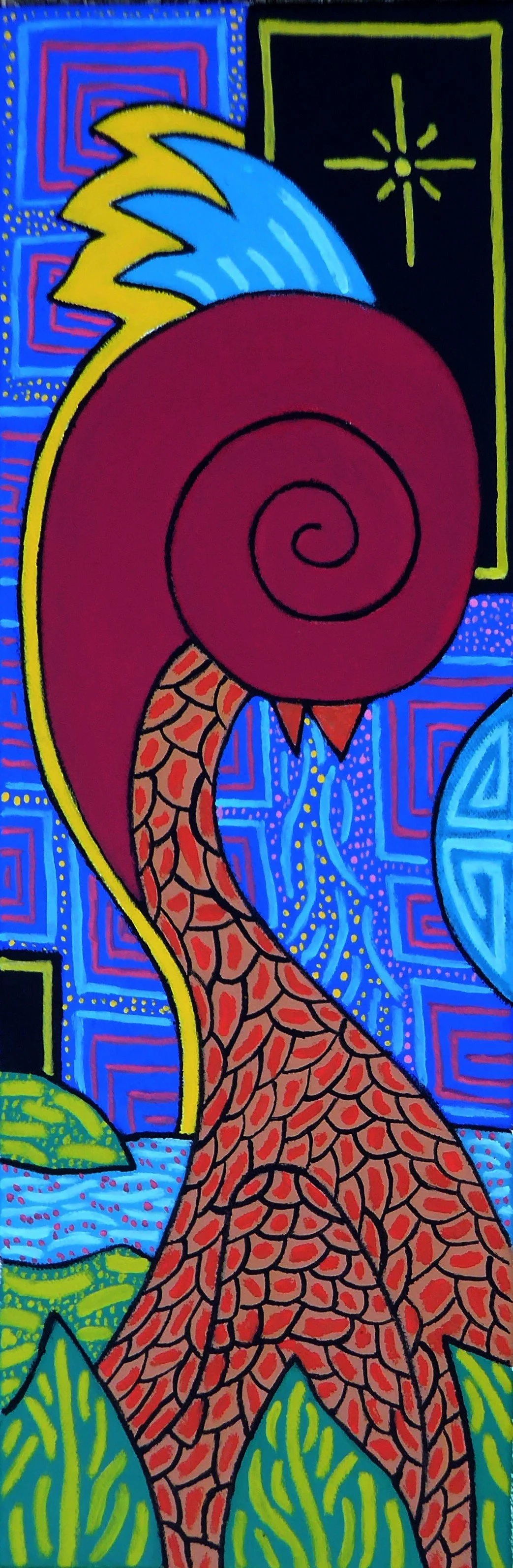 Chamanic bird  (20cm x 60cm)
