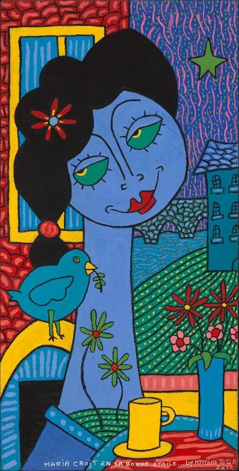 Maria croit en sa bonne étoile (56cm x 110cm)