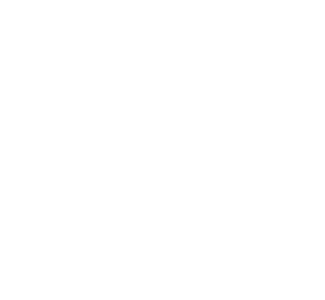 Outline of a doghouse with a bone above the entrance.