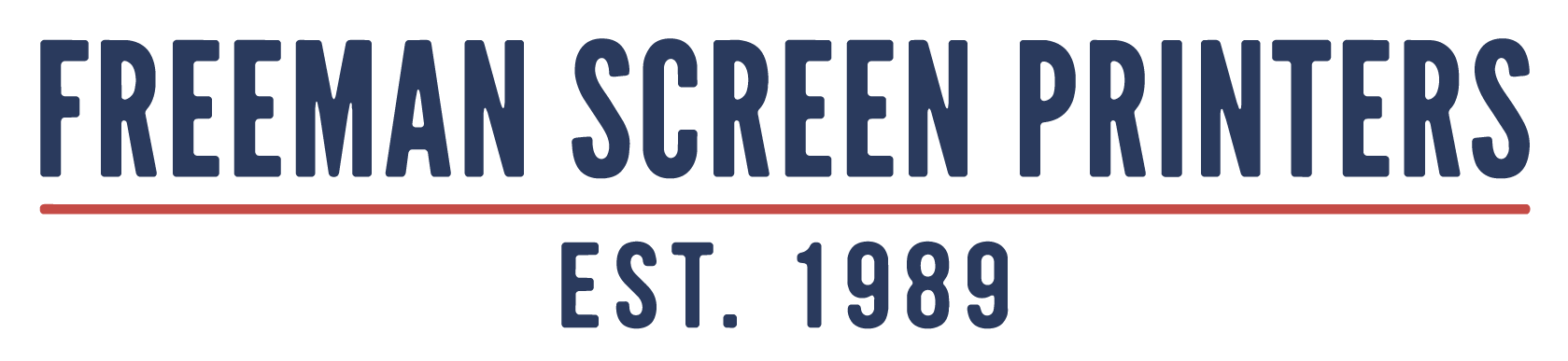 Freeman Screen Printers long logo.