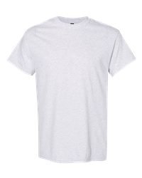 Front view of a white short-sleeve crew neck t-shirt.