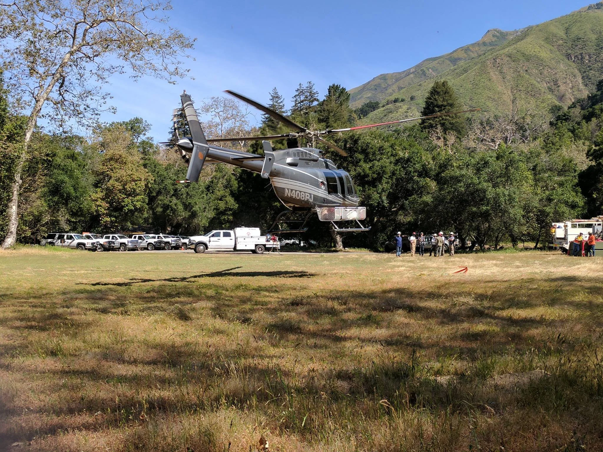 In the offseason the field is sometimes used as a Helipad as it is one of the few flat clearings in the Big Sur Valley
