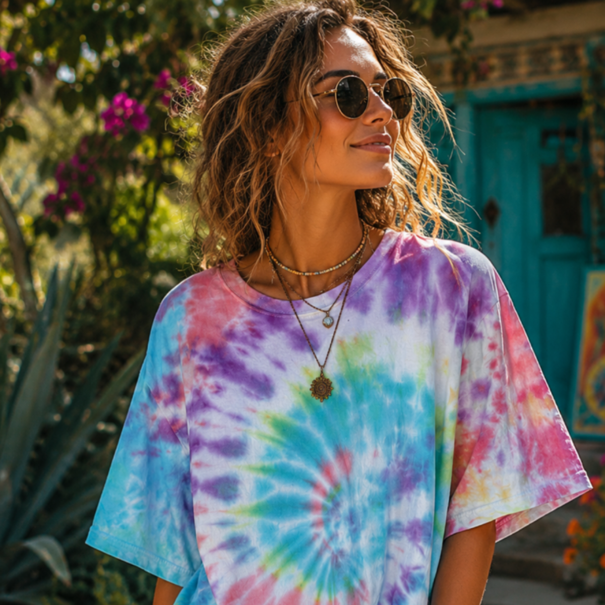 Bango's "Cotton Candy" Tie-Dyed Jockey StayNew 100% Cotton Tee by Bango Size XL