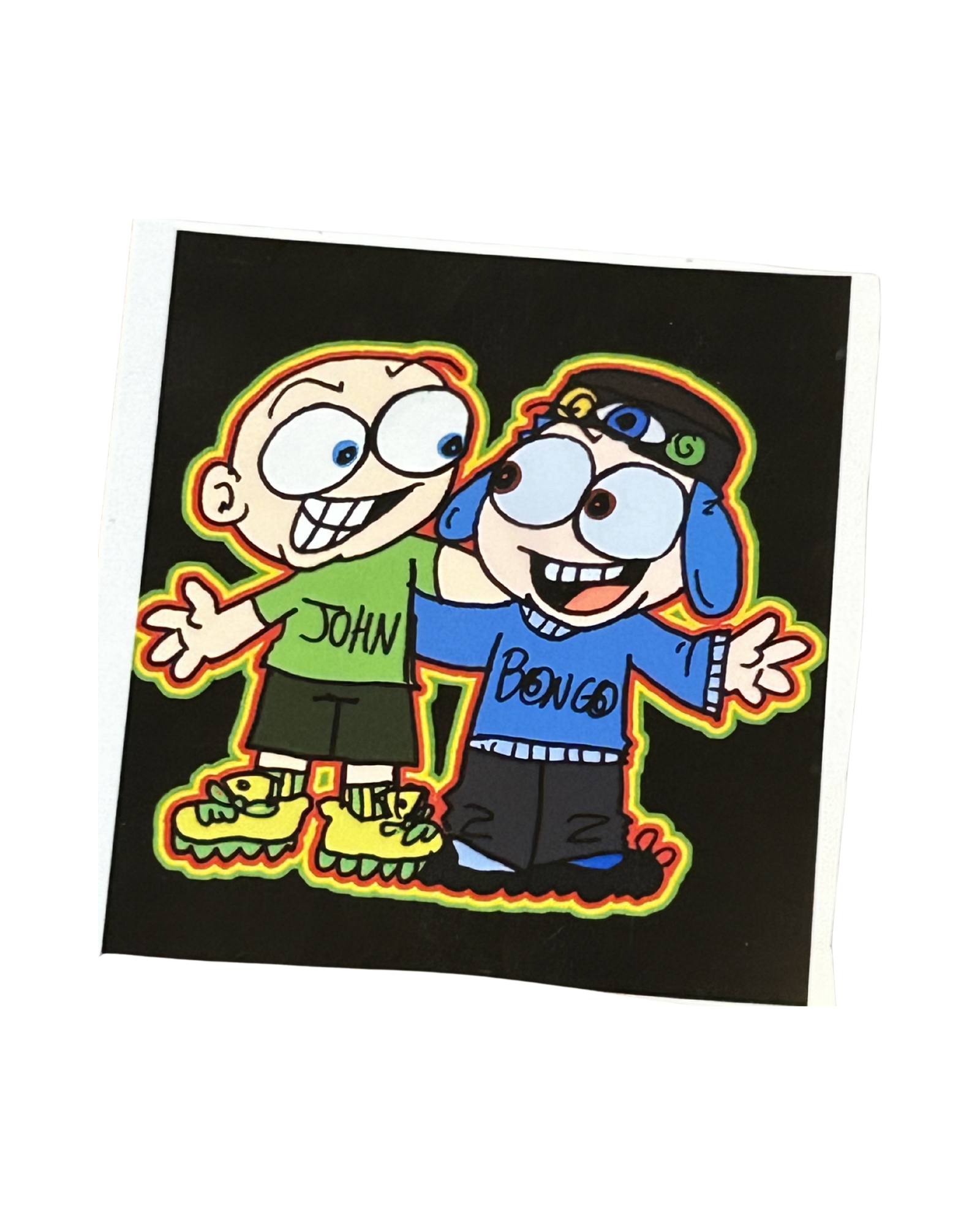 Bongo's "John & Bongo" Original Art Signed Sticker