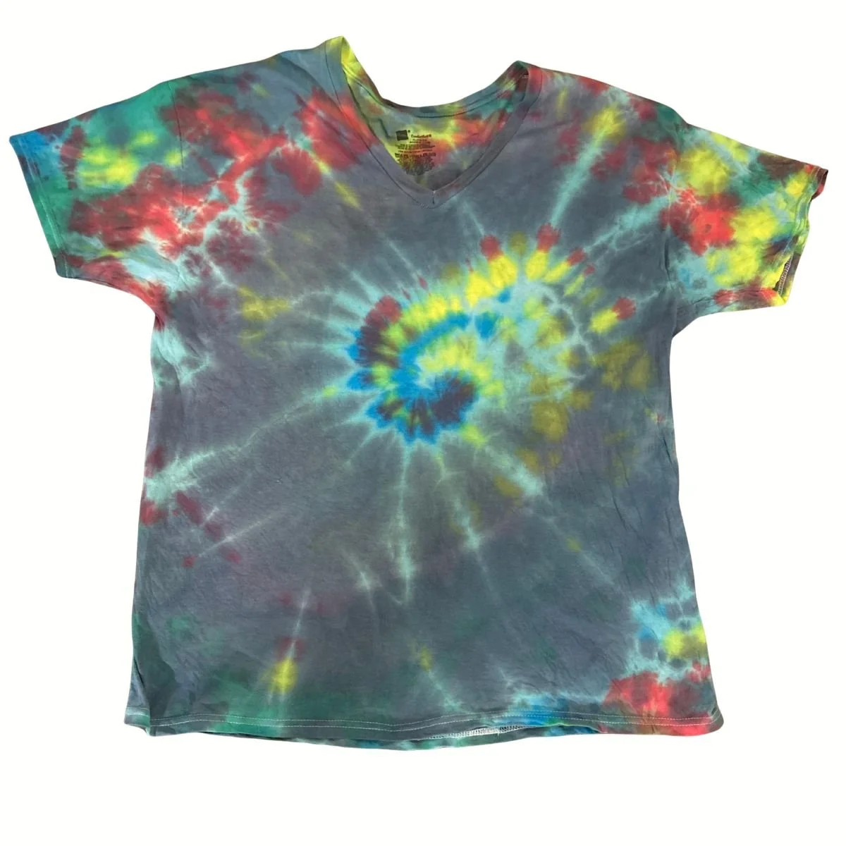 Bango Original Tie-Dye V-Neck Tee 100% Cotton Unisex Handmade Shirt