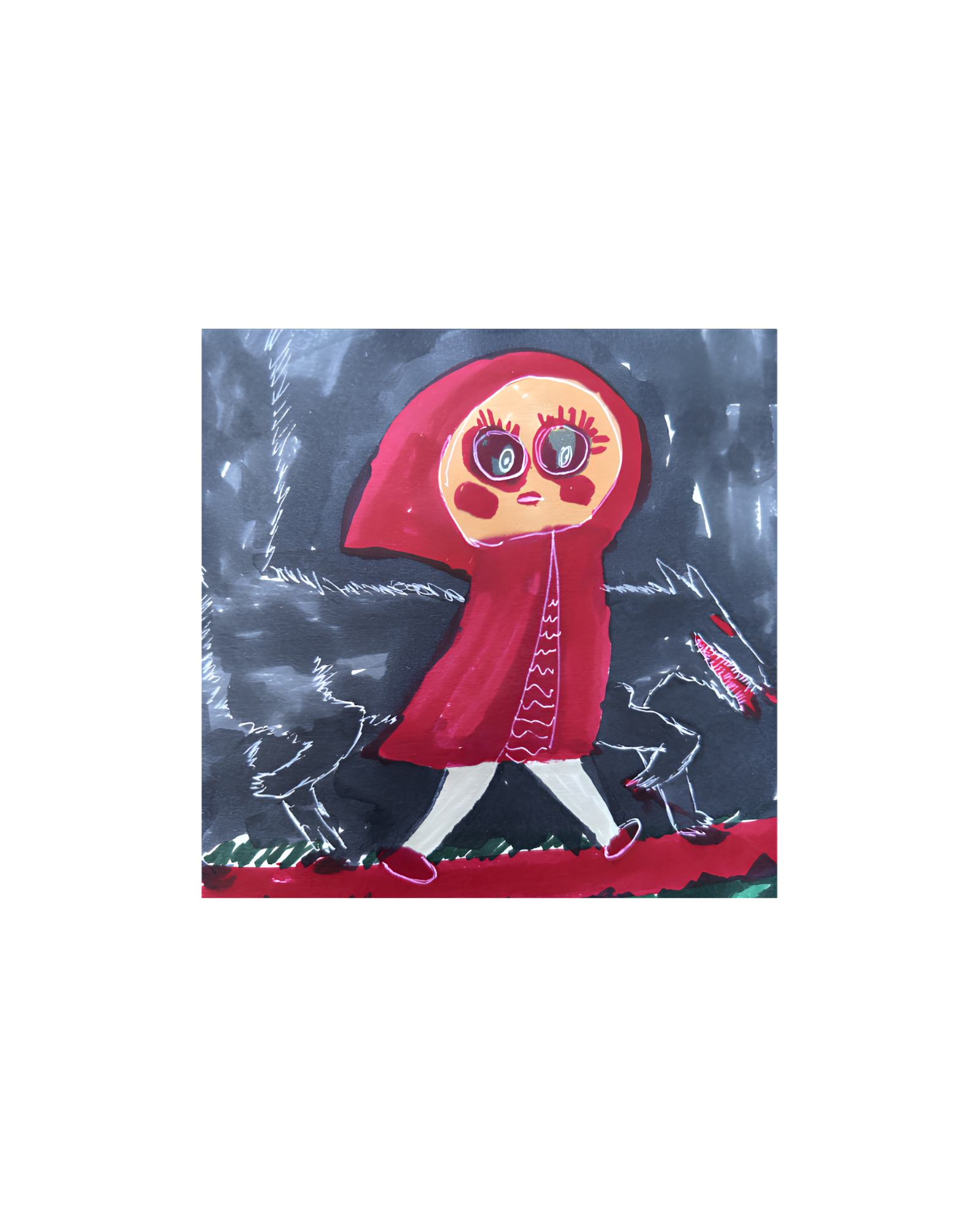 Bingo Original Art Collectible Sticker With Signed Card