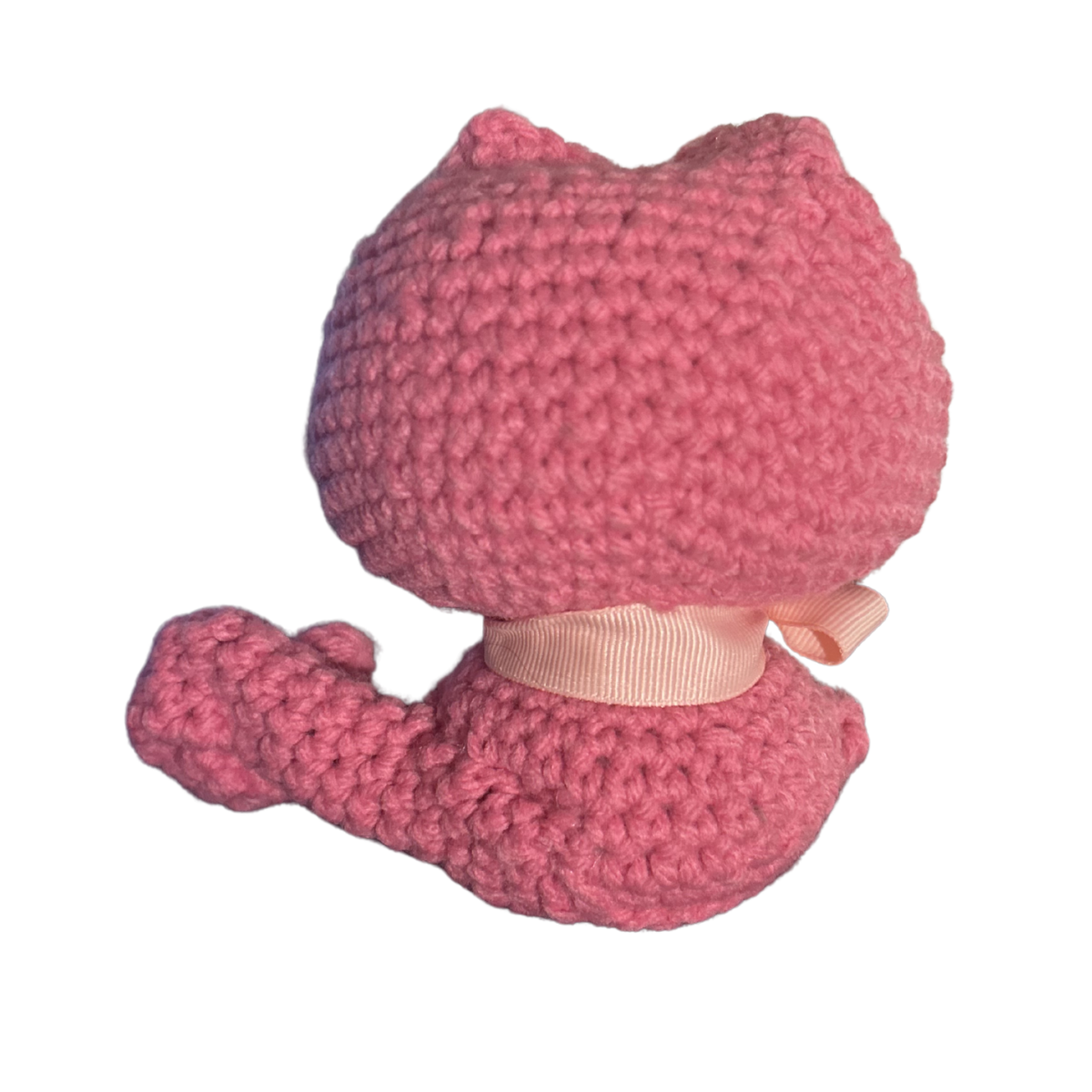 Handmade Crochet Hot Pink Kitty By MOTTS Crochet