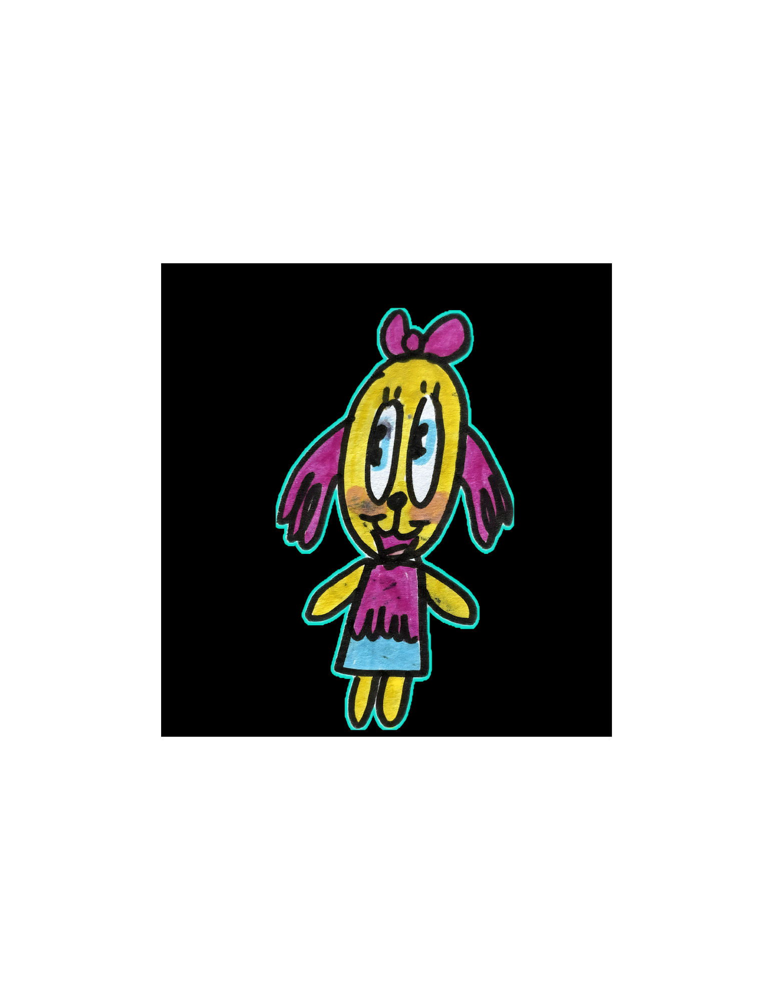 Bingo Original Collectible Art Sticker With Signed Card