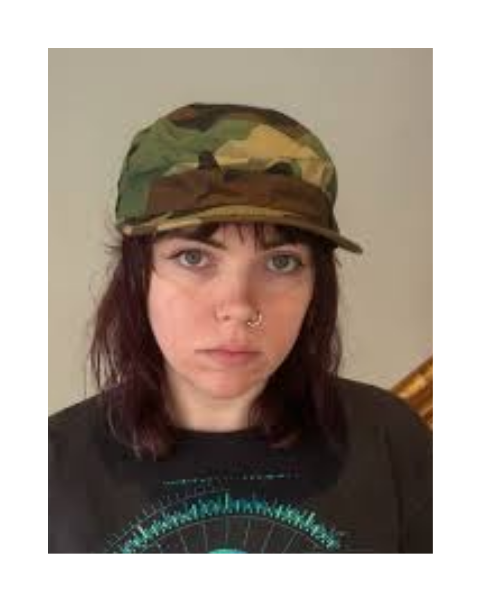 Original Icky Vicky Camo Hat from Fishtank Live Season 5... Worn Home by Bingo & Bongo