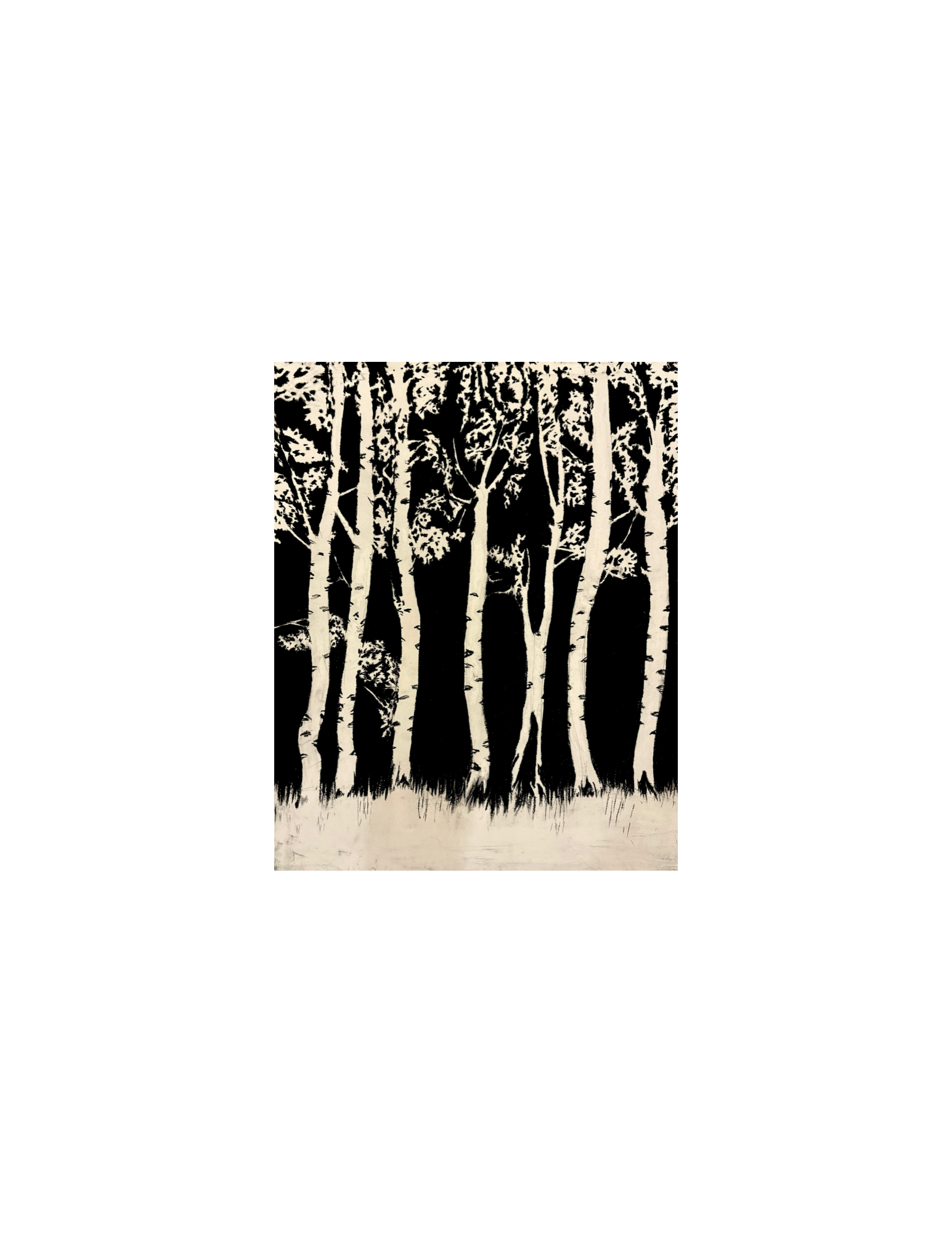 Bingo's Art School Chalk Tree Sketch Collectible Sticker