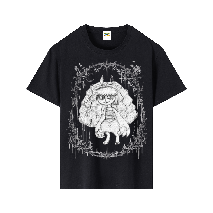 "Moonlit Mischief" Original Art Tee by Bingo