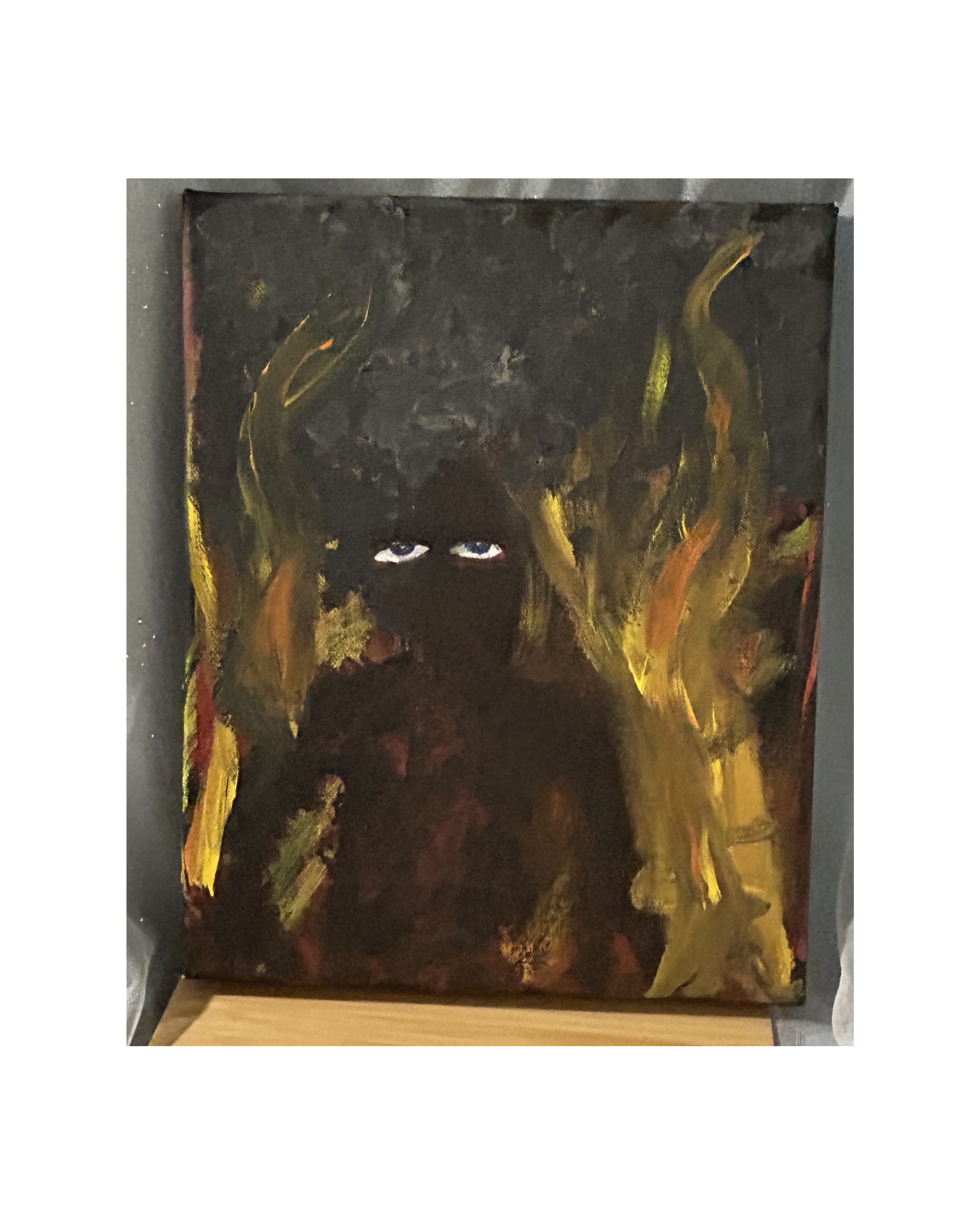Original Bingo Painting “The Burning” - Signed 2023 Canvas Art