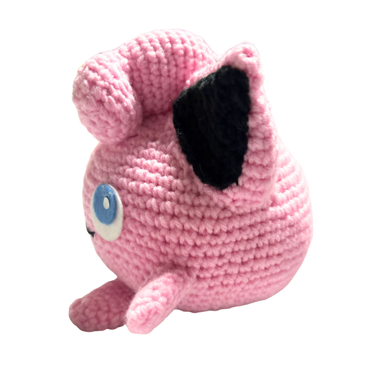 Handmade Crochet Pink Jigglypuff  Adorable 8-Inch Pokémon-Inspired Collectible